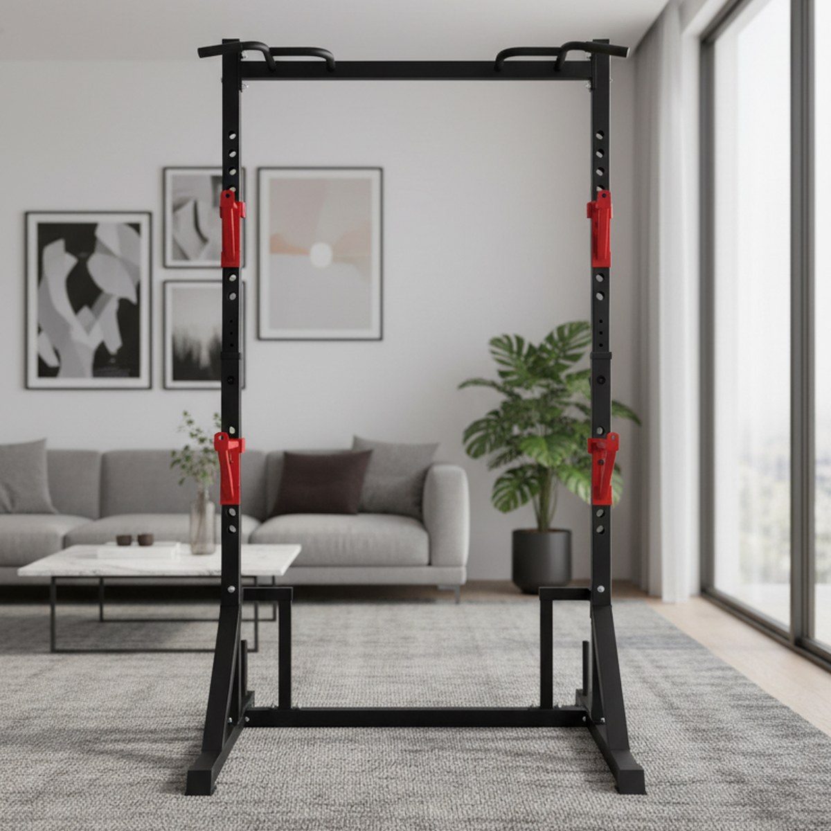 Home Gym Power Rack - Ayarlanabilir Güç Rafı ve Çekme Barı
