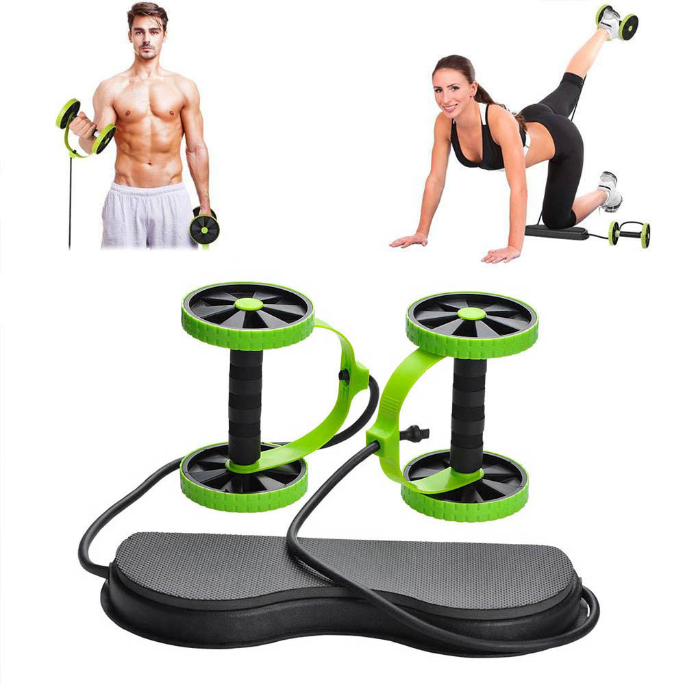 Home Gym Second - Karın çift tekerlek Ab rulo spor